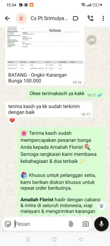 Testimonial Papan Bunga ciinjuk
