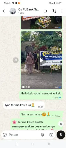 Testimonial Papan Bunga ciinjuk